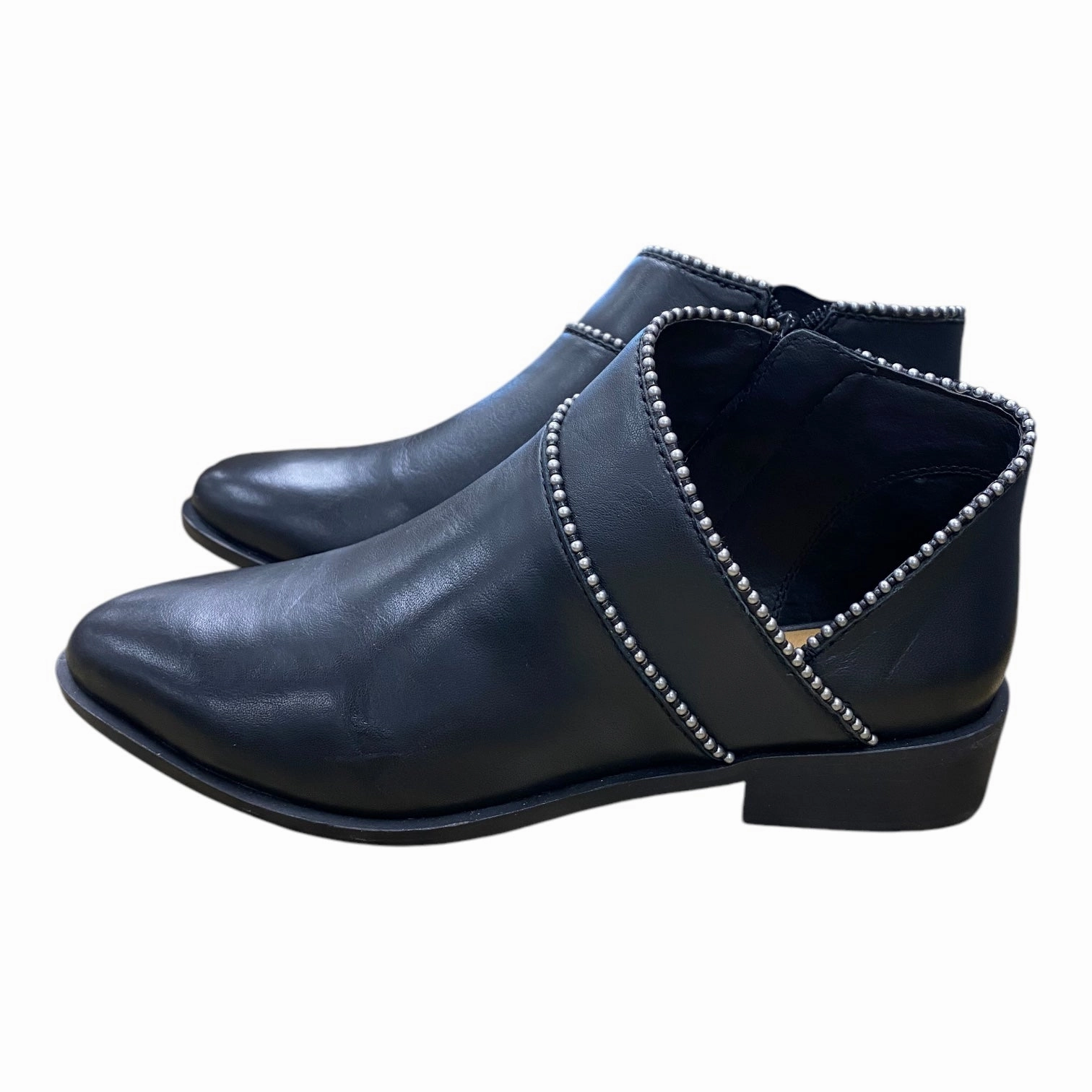 Boots Ankle Heels By Lucky Brand In Black, Size:6 Ankle Boots With Front Zipper