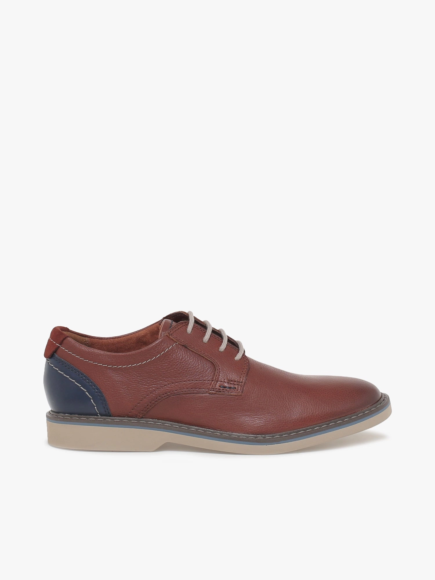 Radcliff Low Tan  Leather Heeled Leather Oxfords