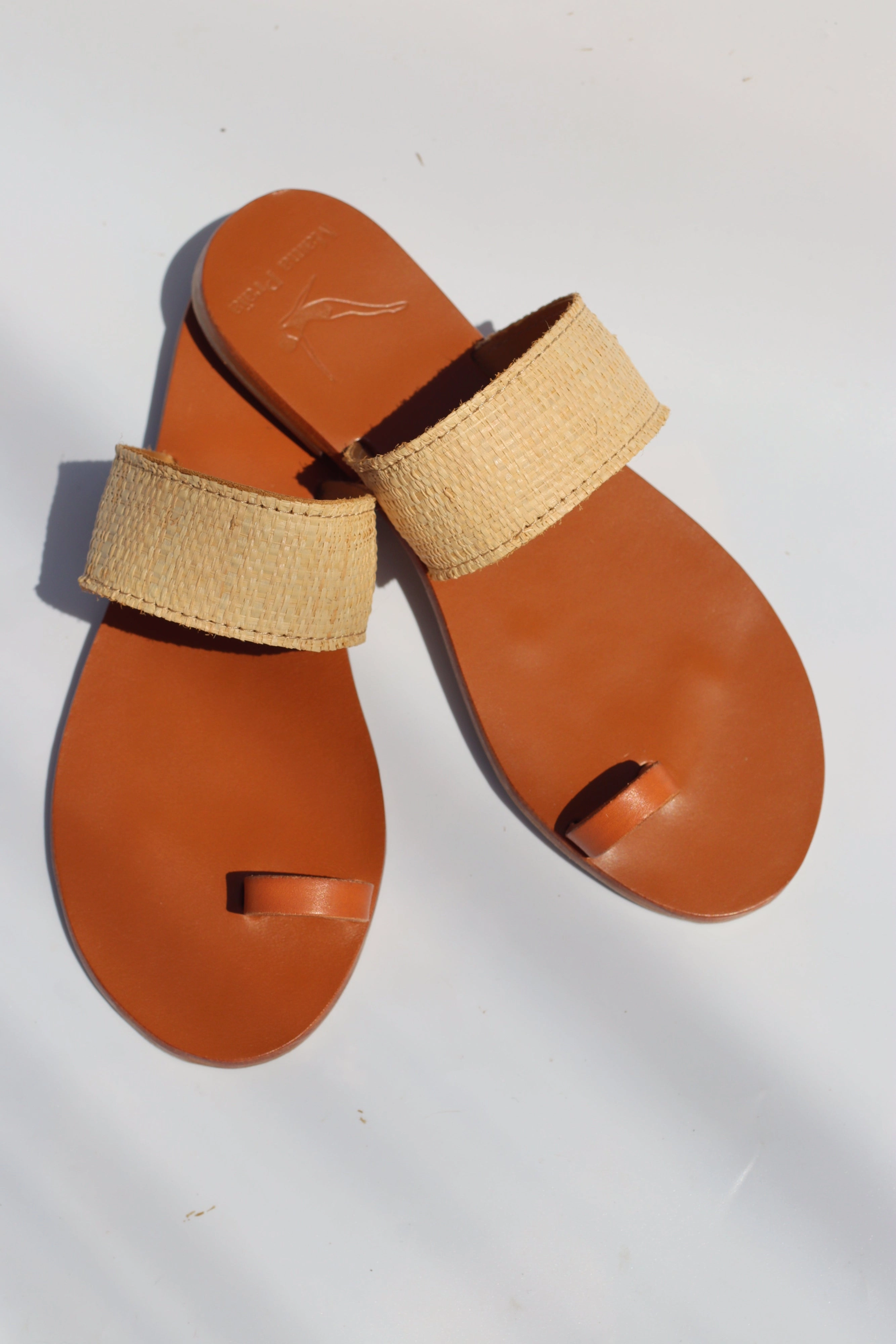 Sandals Heel Raphiki - Camel Sole - Toe Sandals