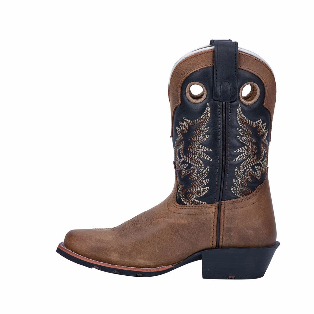 Waterproof Knee High Boots Rascal Embroidered Square Toe Cowboy Boots (Big Kid)