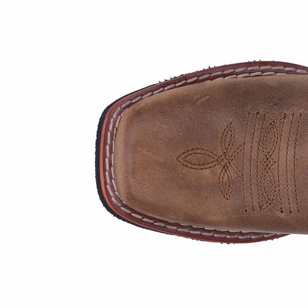 Quinceanera Boots Rascal Embroidered Square Toe Cowboy Boots (Big Kid)