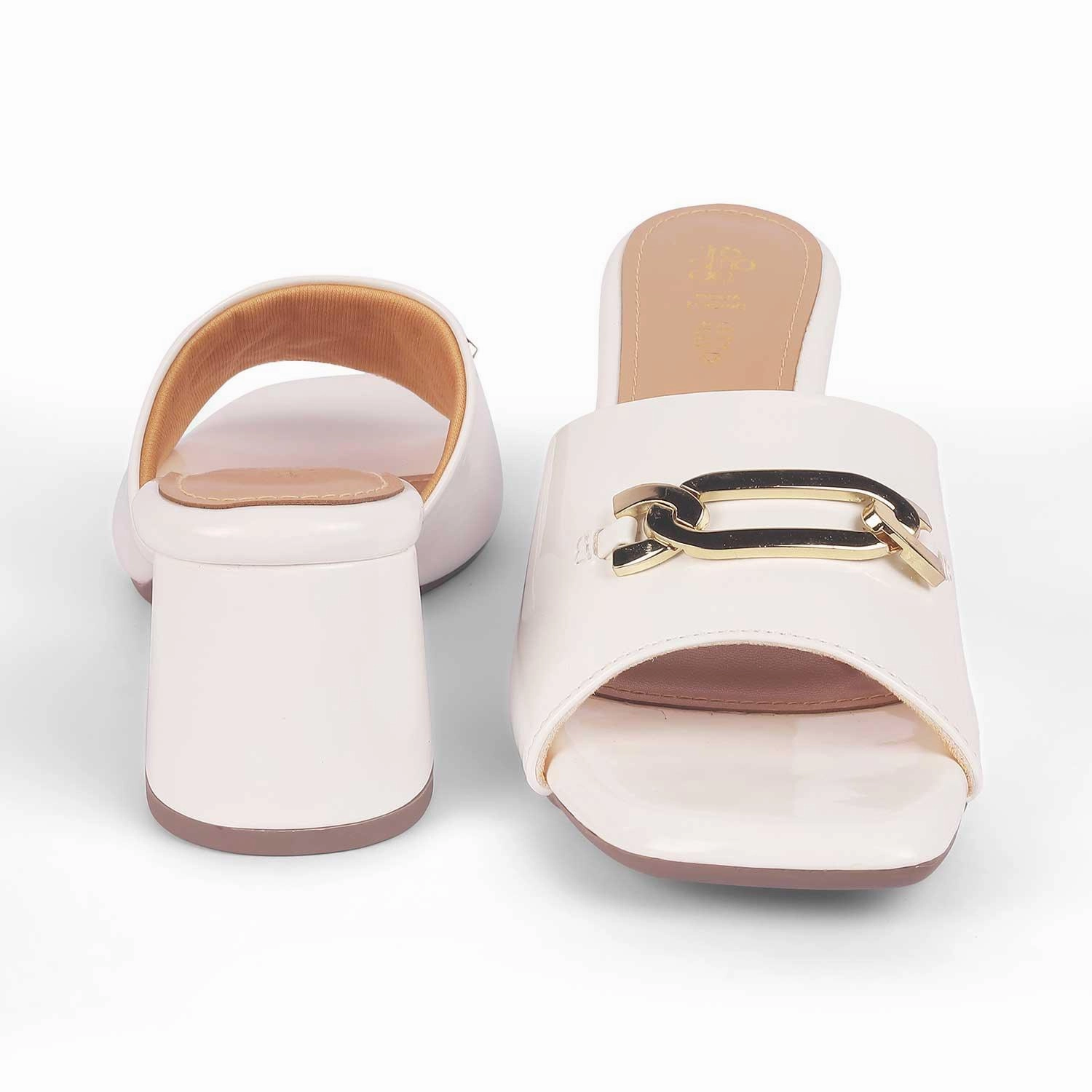 Tresmode Adare White Women's Dress Block Heel Sandals Sandals Outlet