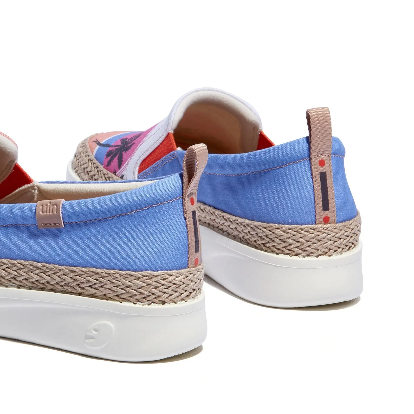 Record the Pink Tarragona I Women Cassandra Wedge Espadrilles In Leather With Monogram