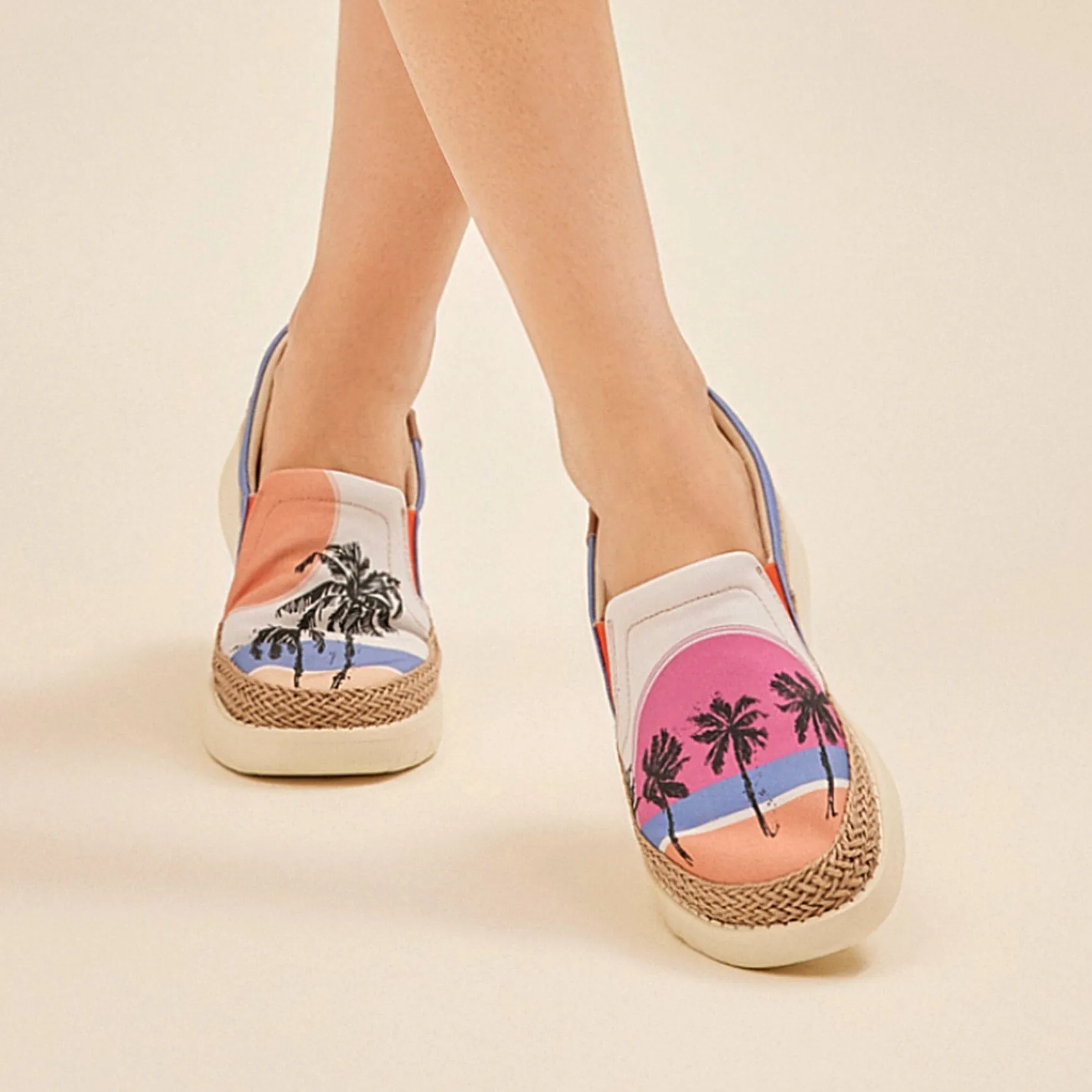 River Island Espadrille Wedges Record the Pink Tarragona I Women