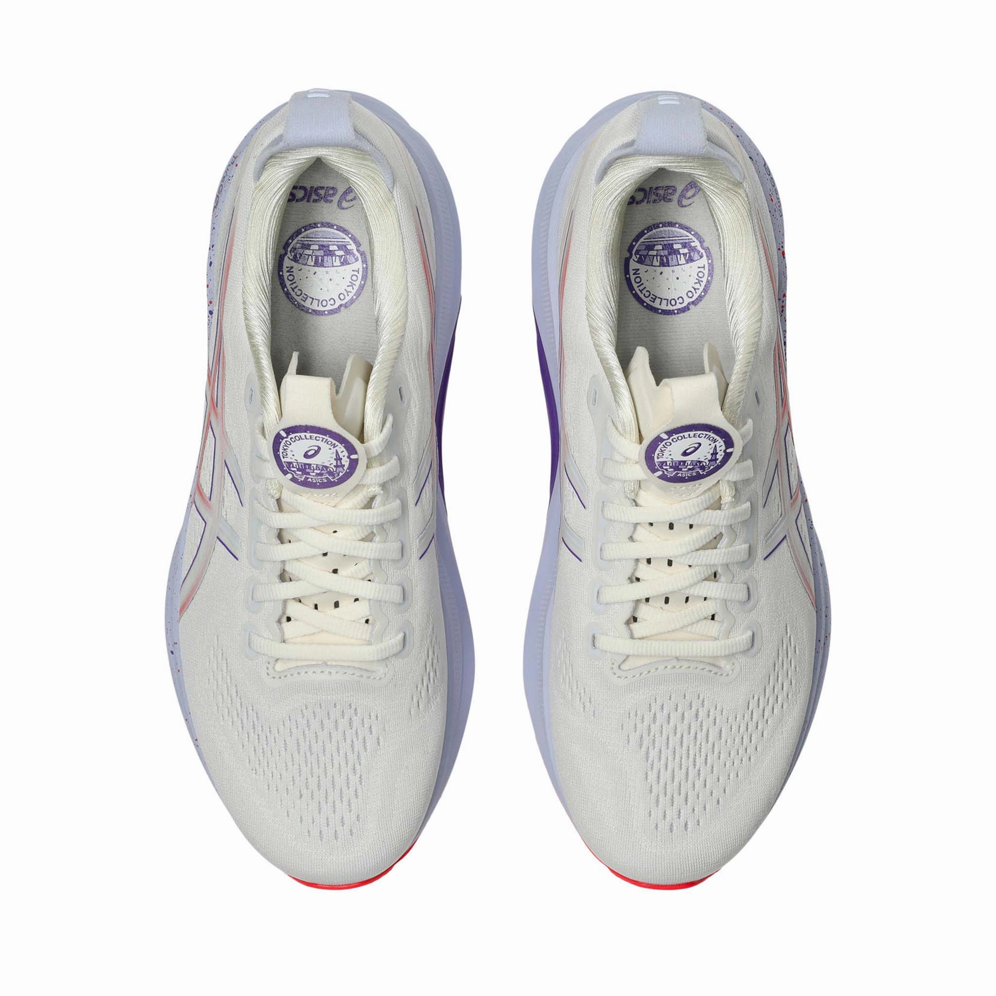 ASICS | Men's Gel-Kayano 32 Tokyo Running Shoes - Cream/Edo Purple Asics Gel Rocket 11 Volleyball Shoes