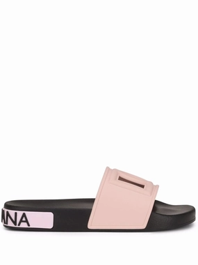 Slippers Moccasins cut-out logo slides