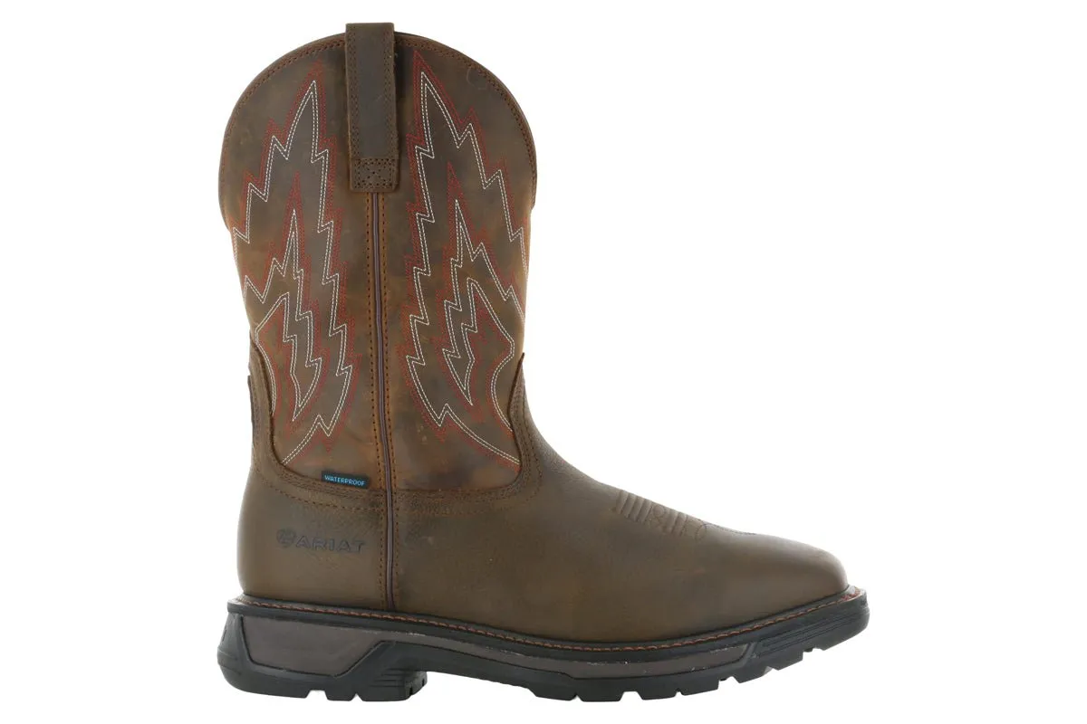 2295 Extra Wide Greasy Slip On Work Boots Ariat Big Rig Western Work Waterproof Soft Toe Boot