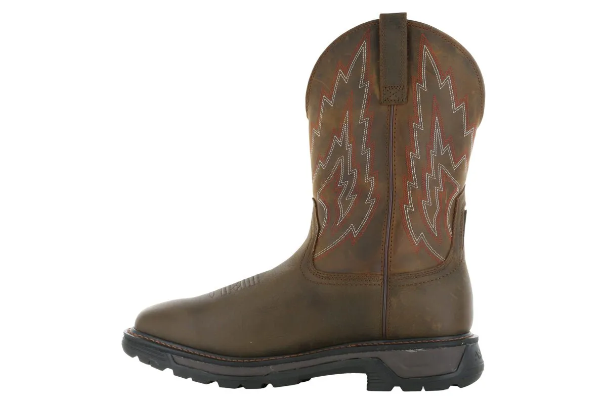 Ariat Big Rig Western Work Waterproof Soft Toe Boot Groundbreaker Western Work Boots - Steel Toe