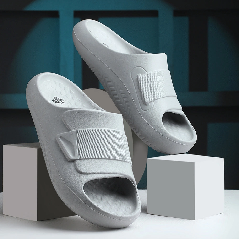 A-HA Grey Casual Slides For Men DREAMWALKM By Liberty Sew Slippers Pattern