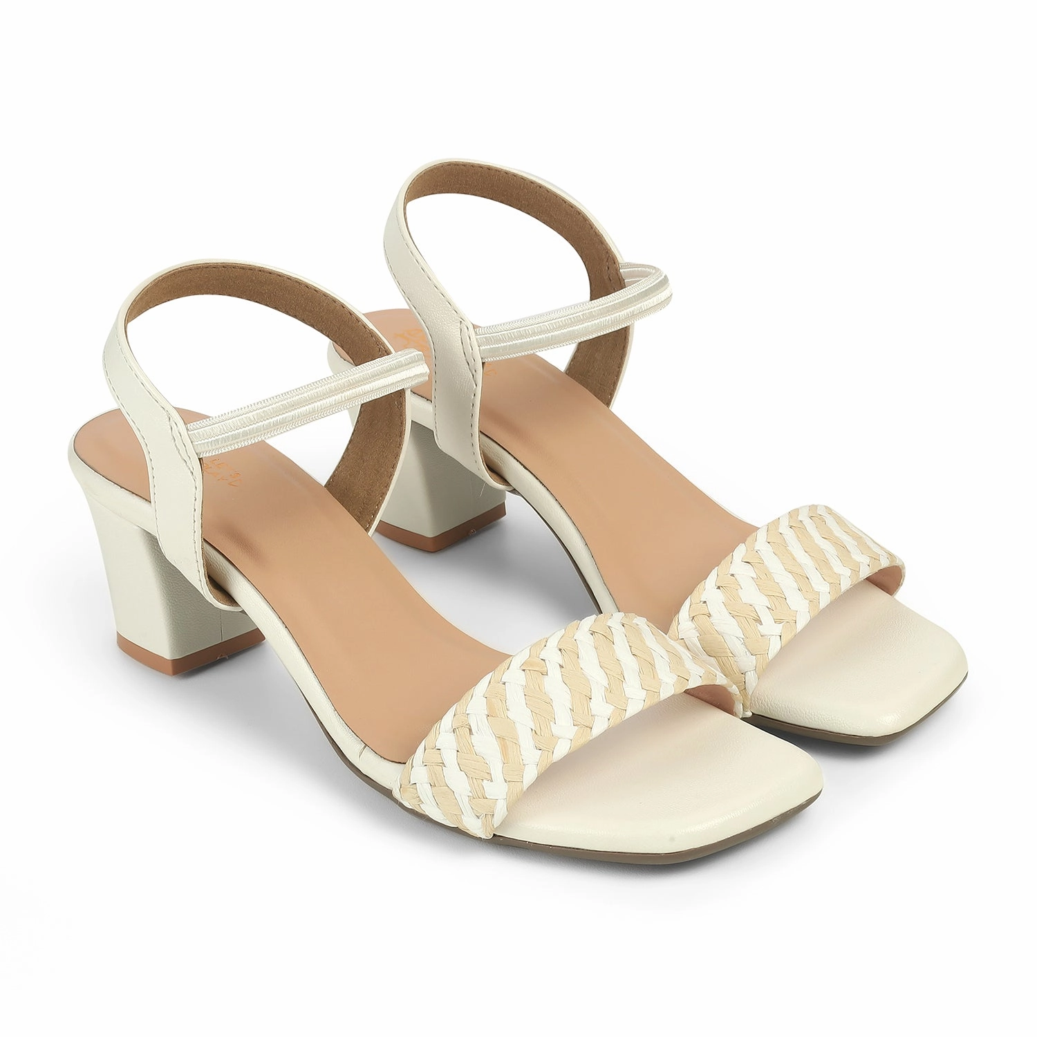 Sandals For Supporting Arches Tresmode Cescross White Women's Dress Block Heel Sandals