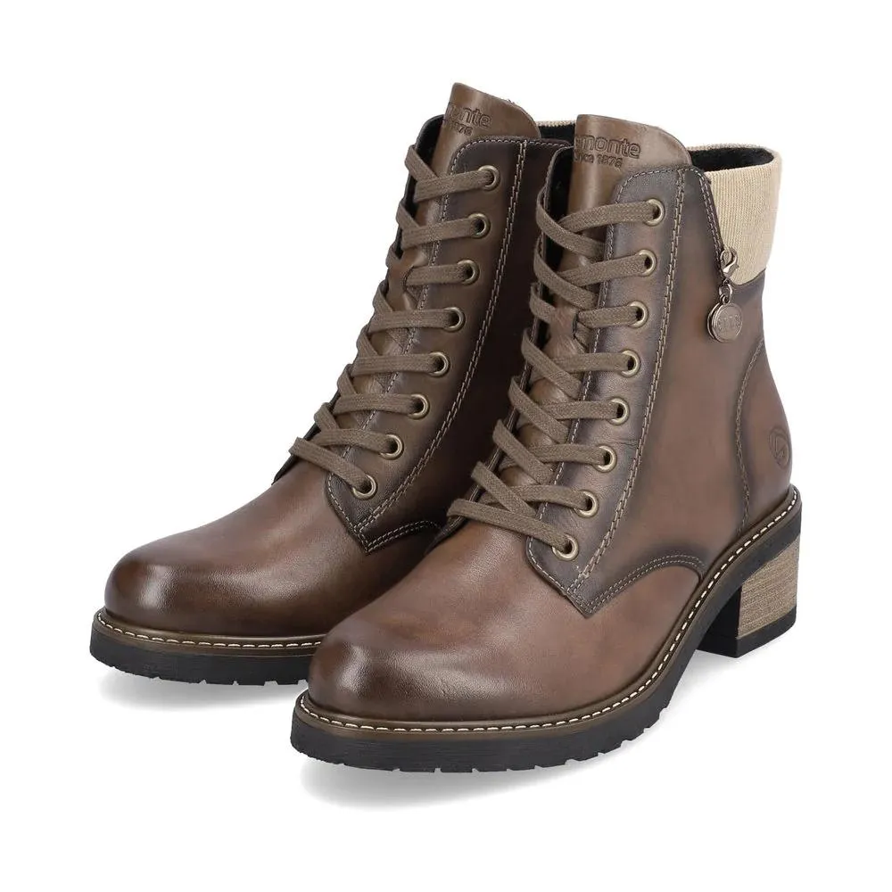 Remonte D1A70 Aida Chestnut Combat Boot (Women's) Charrie Combat Boots