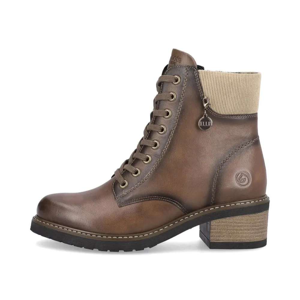 Combat Boots With Flaps Remonte D1A70 Aida Chestnut Combat Boot (Women's)