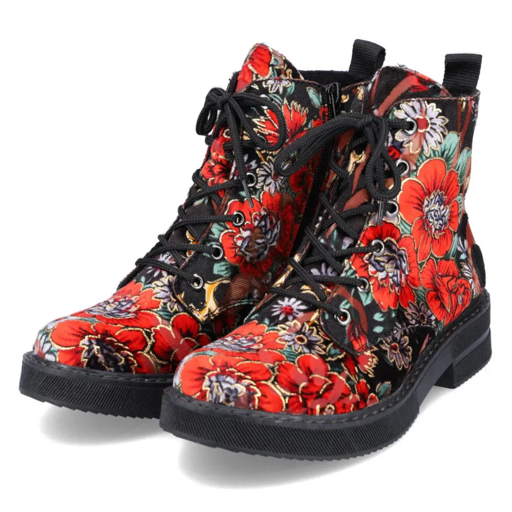 Remonte Payton 10 Black Multi Boot (Women's) German Combat Boots Ww2