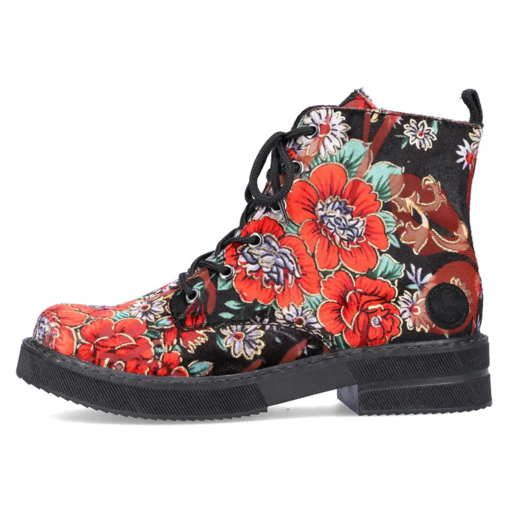 Remonte Payton 10 Black Multi Boot (Women's) Combat Swat Boots