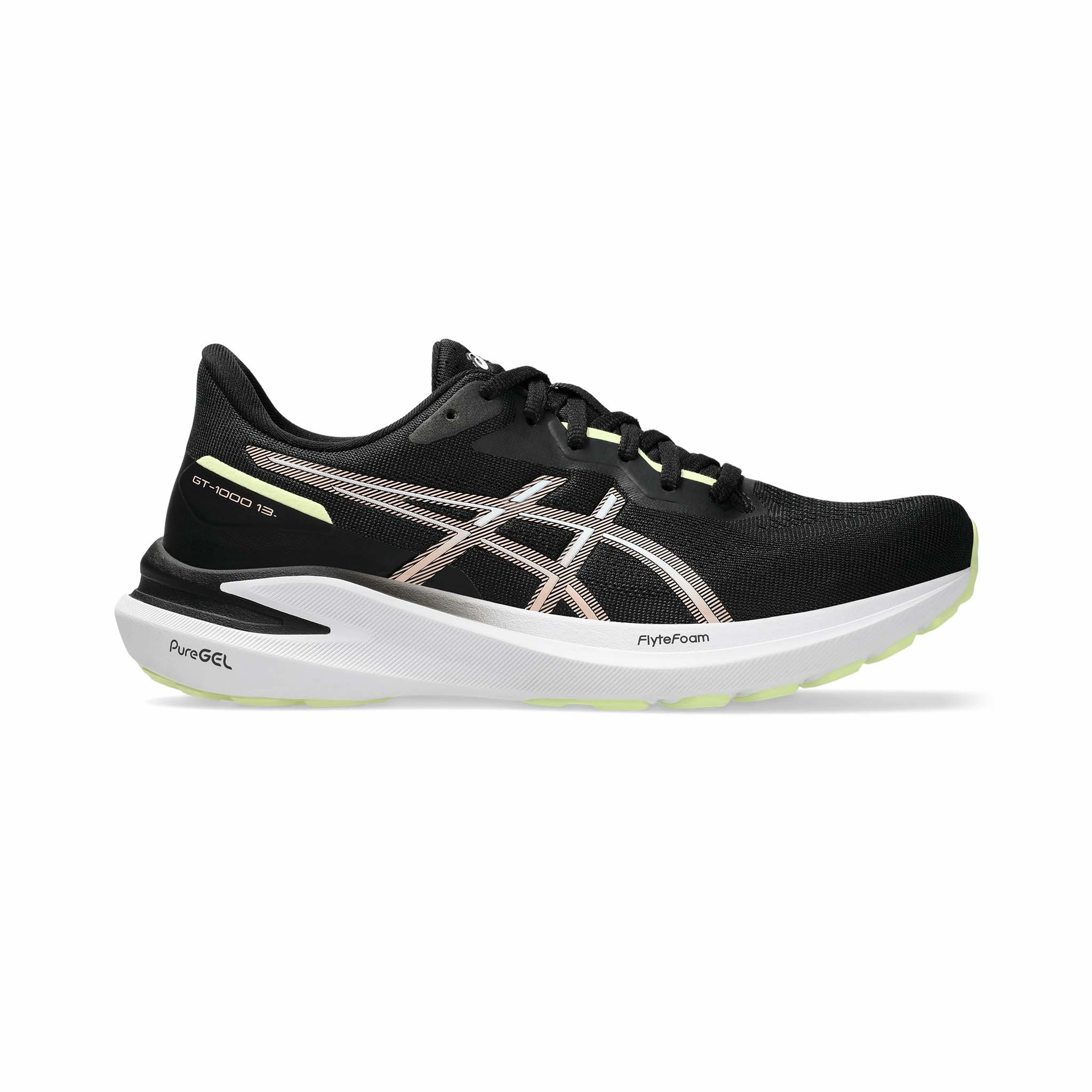 ASICS | Women's GT-1000 13 Running Shoes - Black Asics Running Shoes High Arch