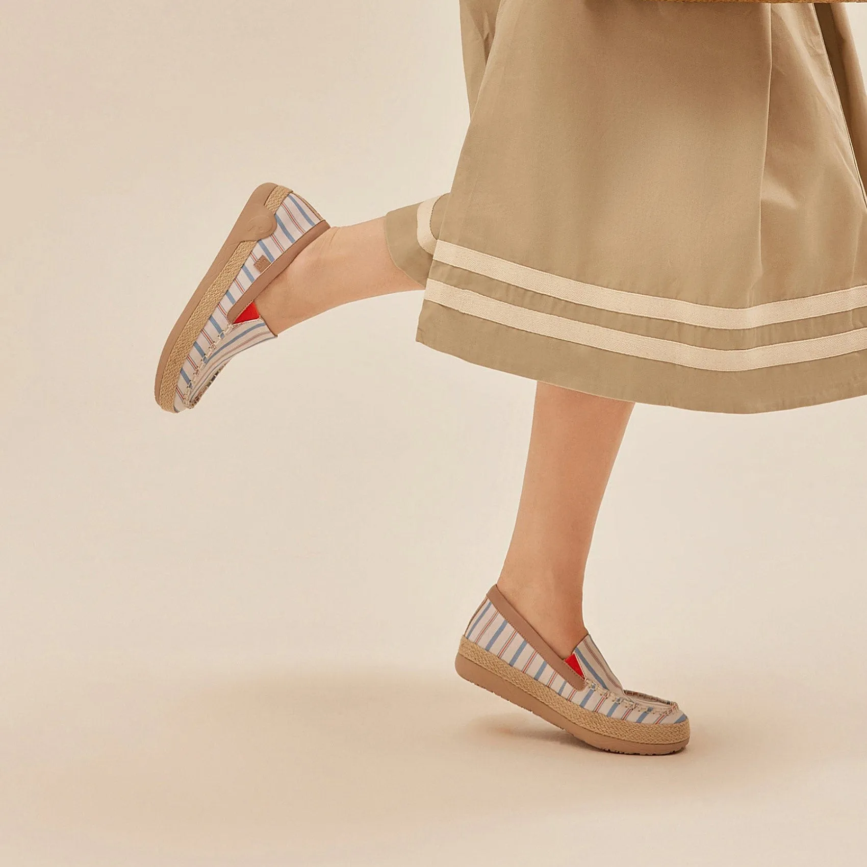 Krissy Cap Toe Espadrille Retro Stripes Marbella V Women