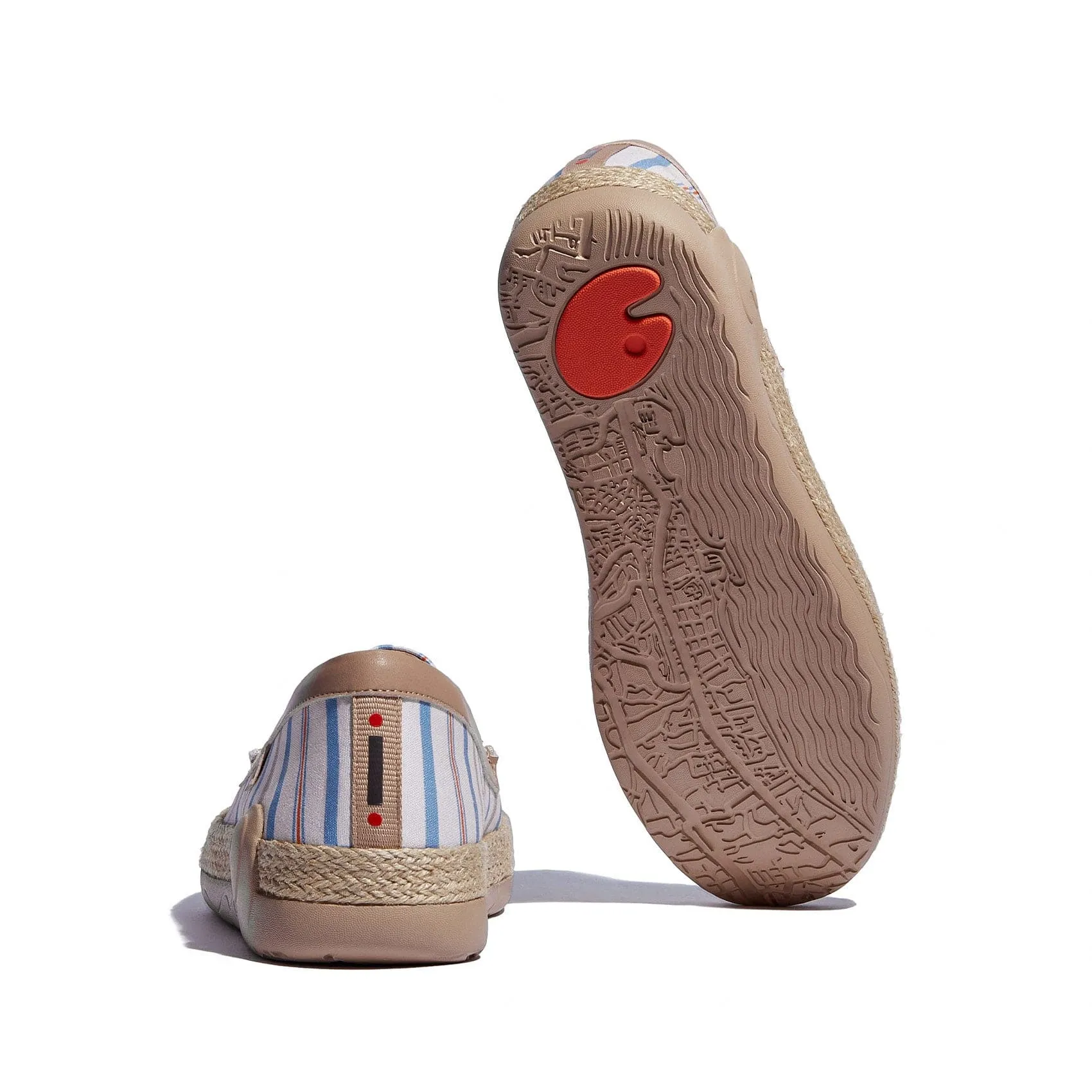 Espadrilles Flat Lace Up Retro Stripes Marbella V Women