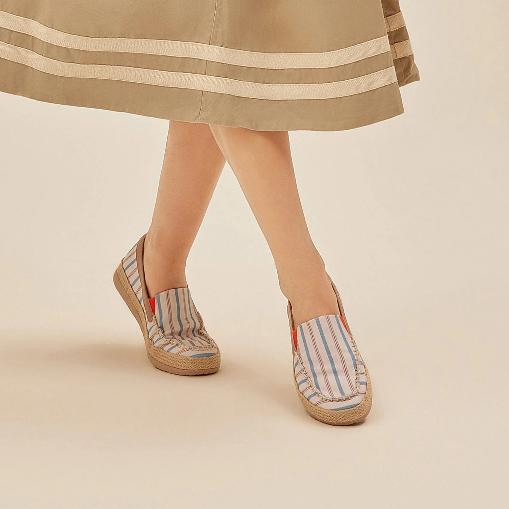 Clarks Slip On Espadrilles Retro Stripes Marbella V Women