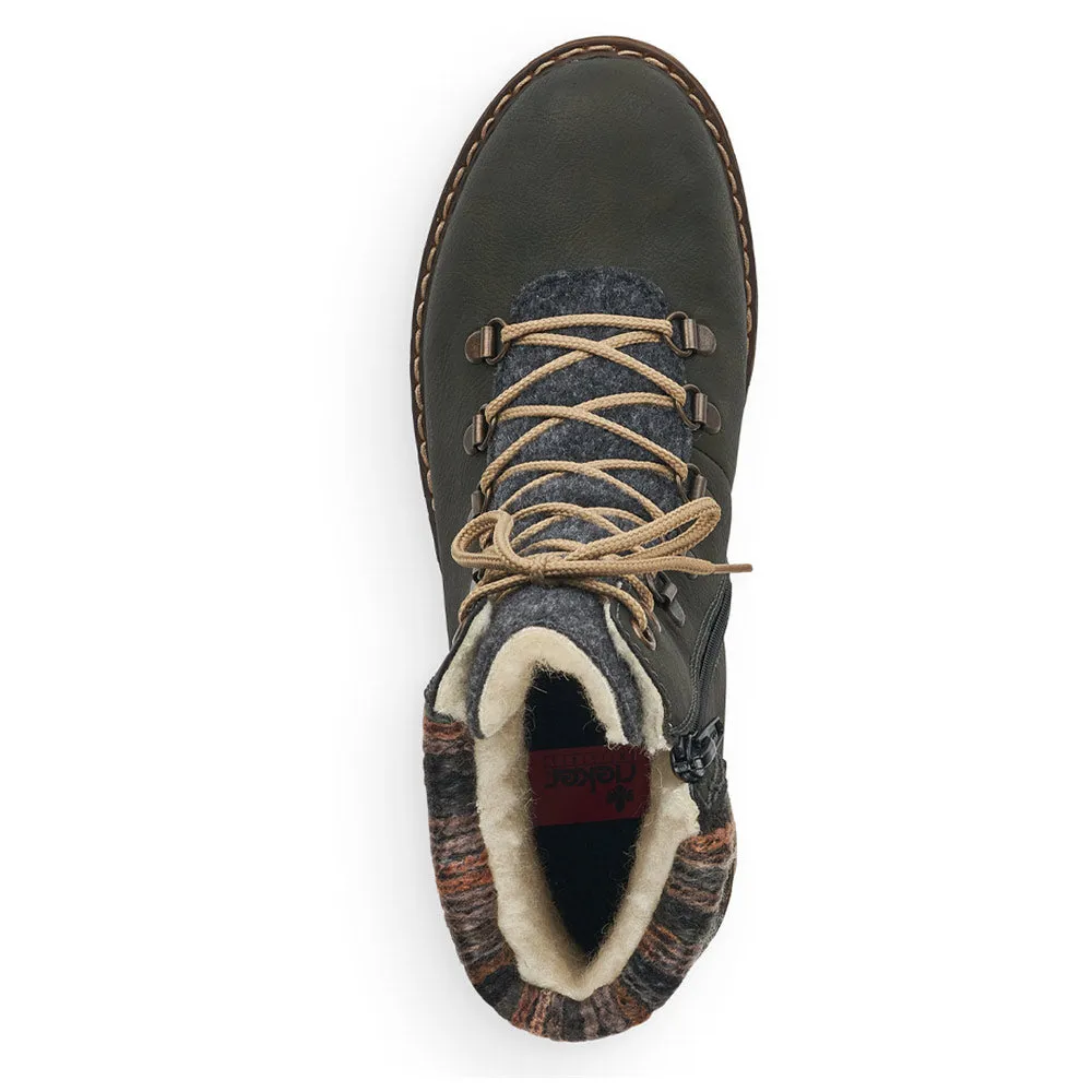 Combat Boots With Chinos Rieker Sabrina 31 Combat Boot Green (Women's)