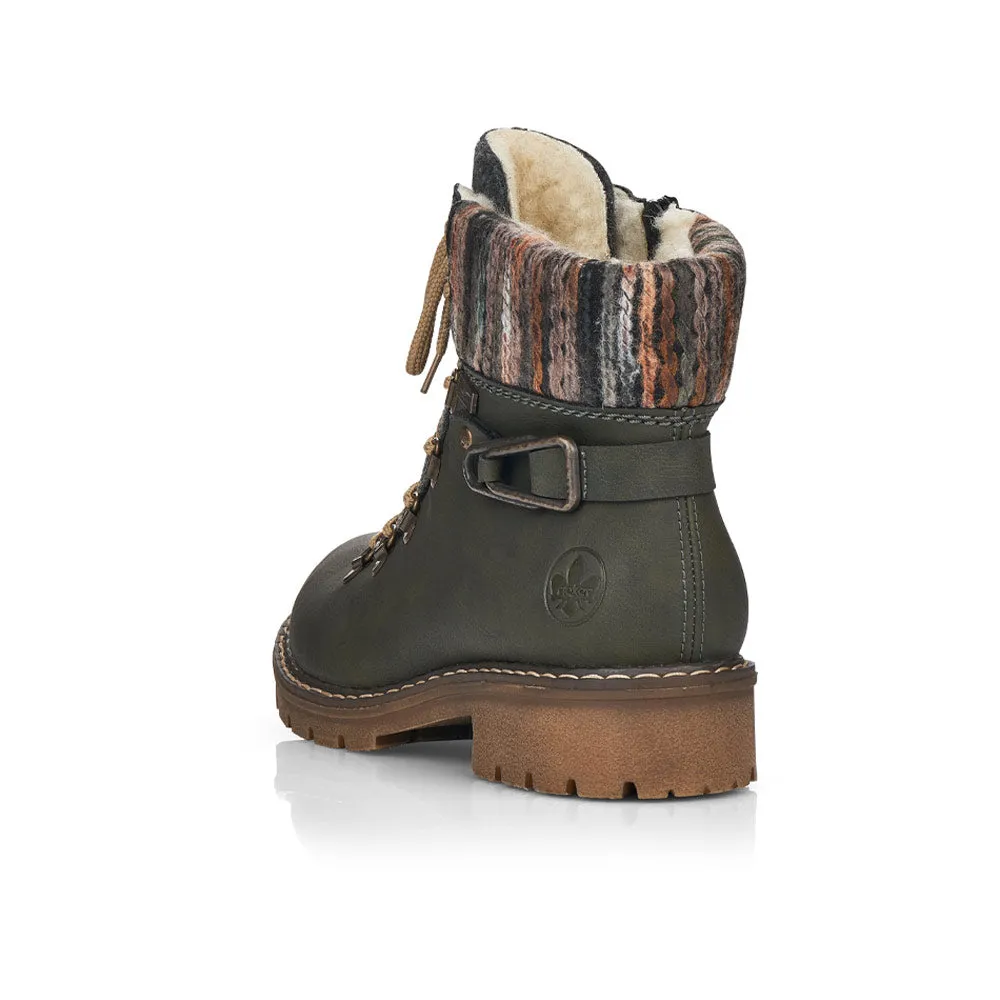 Rieker Sabrina 31 Combat Boot Green (Women's) Emelie Conquest Waterproof Combat Boot Sorel