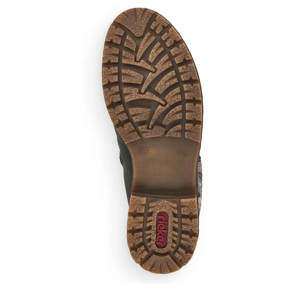 Rieker Sabrina 31 Combat Boot Green (Women's) Vintage Heeled Combat Boots