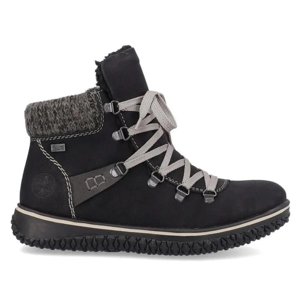 Rieker Z4238 Cordula Black Leather Hiking Boot (Women's) Waterproof Merrell Hiking Boots