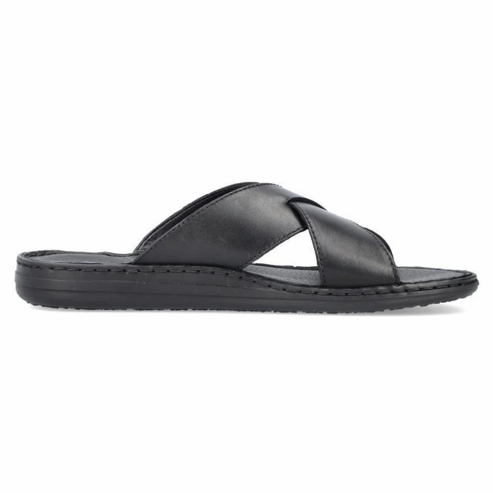Earth Runners Sandals Rieker Christoph 52 Black Slide (Men's)