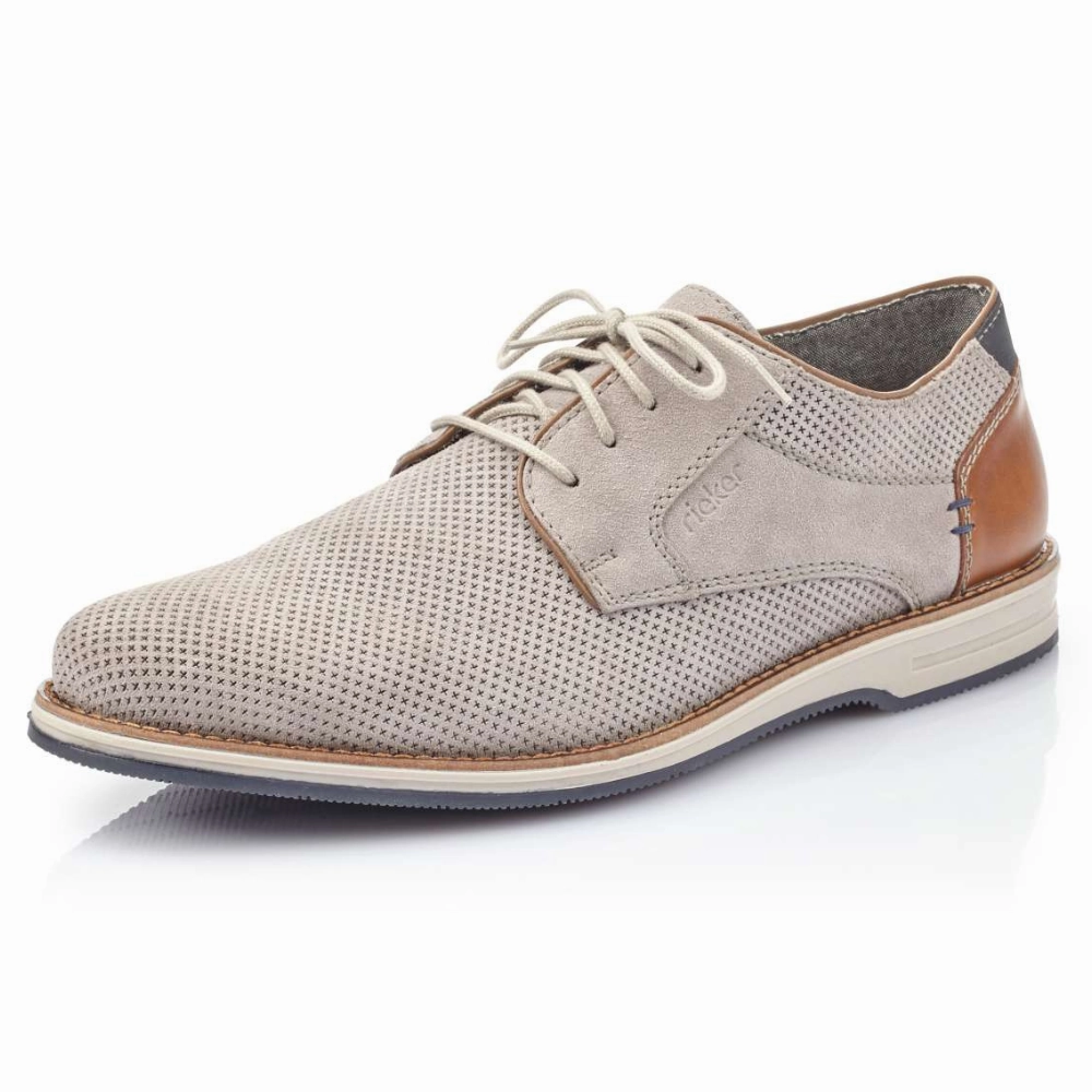 Parties-mate Oxford Rieker Mike 04 Grey Nubuck Oxford Shoe (Men's)