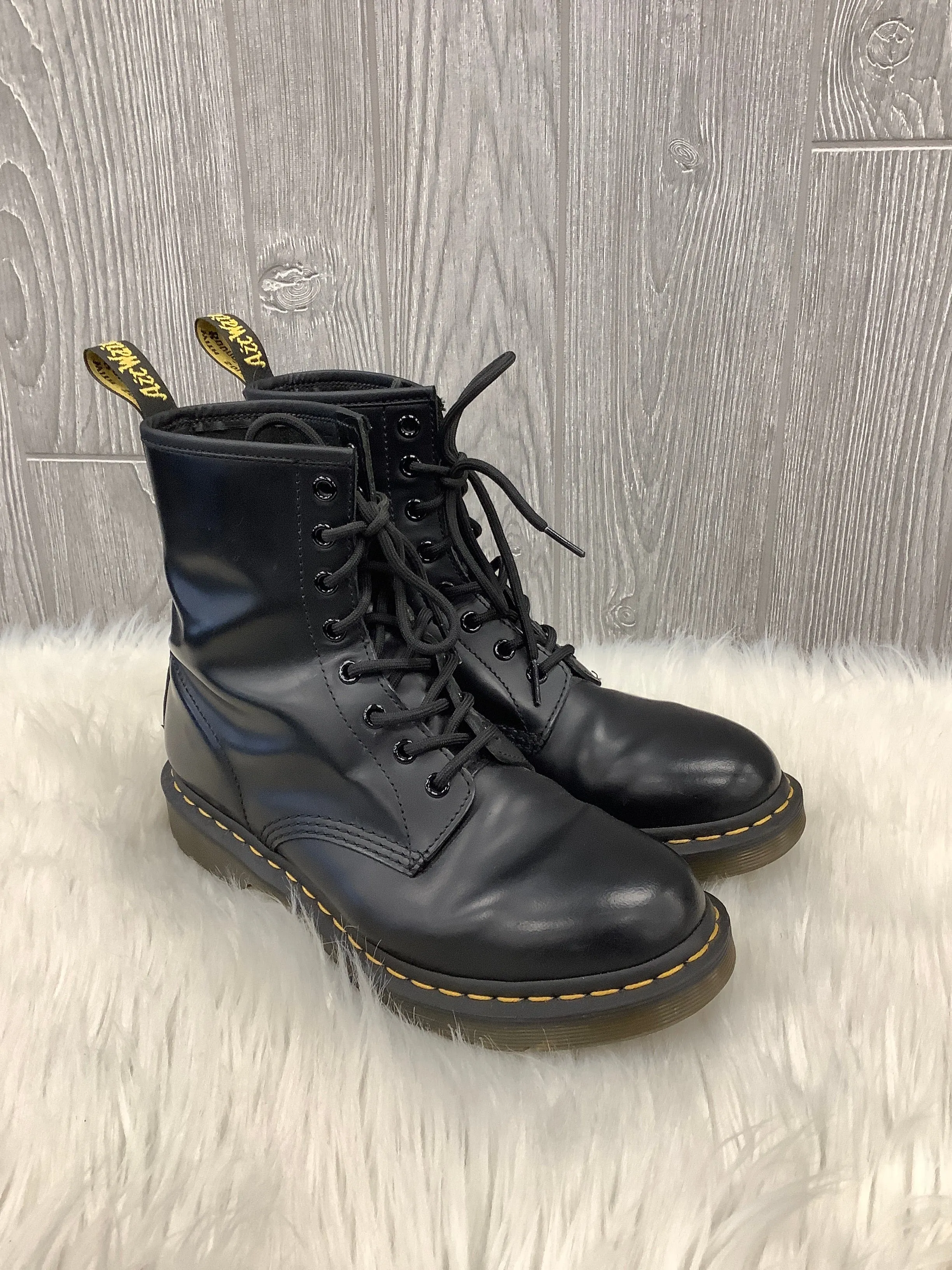 Slouchy Combat Boots Boots Combat By Dr Martens In Black, Size: 9