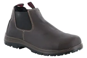 Avenger Foreman Composite Toe Slip On Boot Brown Best Pull On Work Boots For Construction