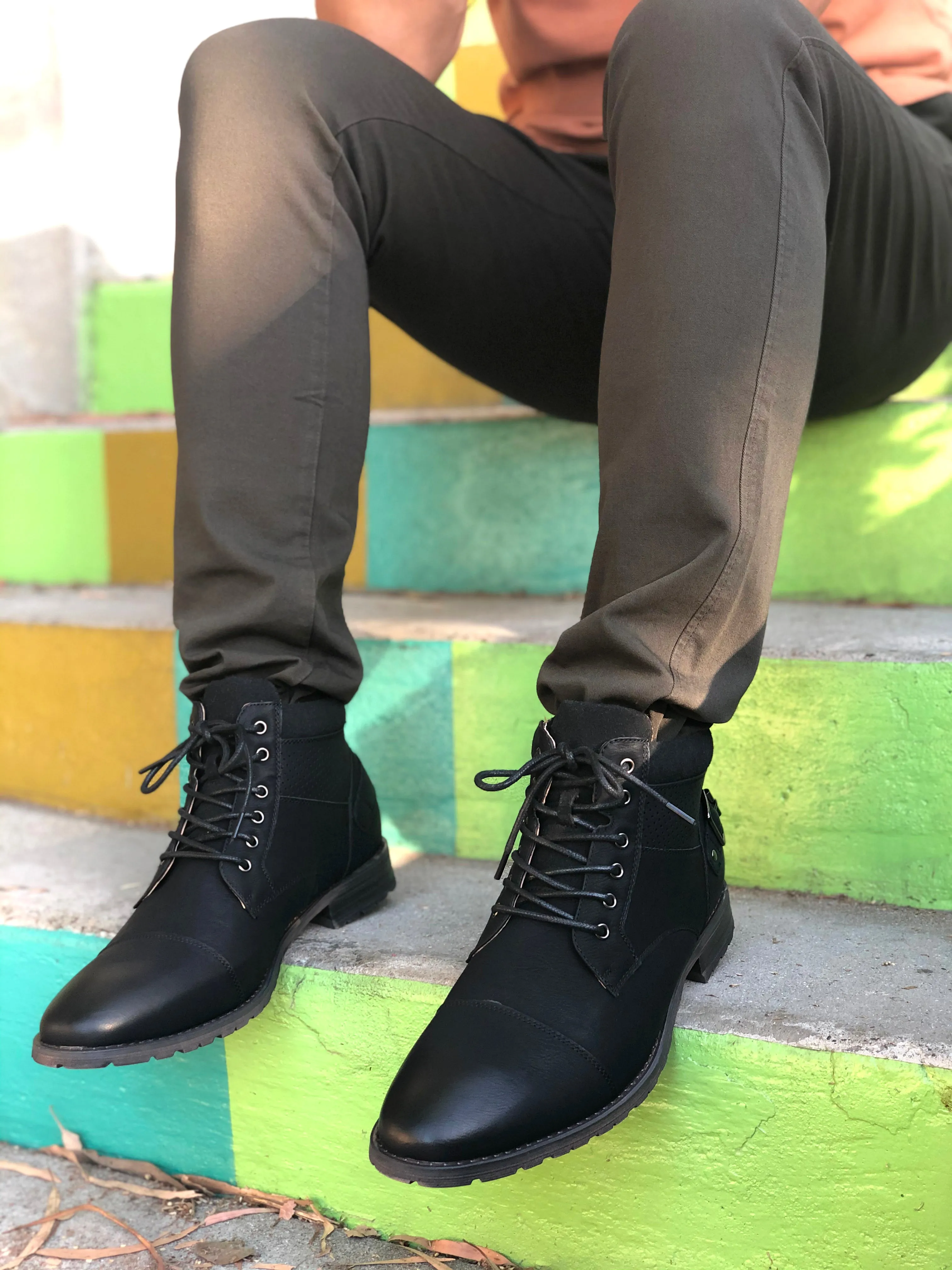 Platform Chunky Combat Boots CHRISTOPHER