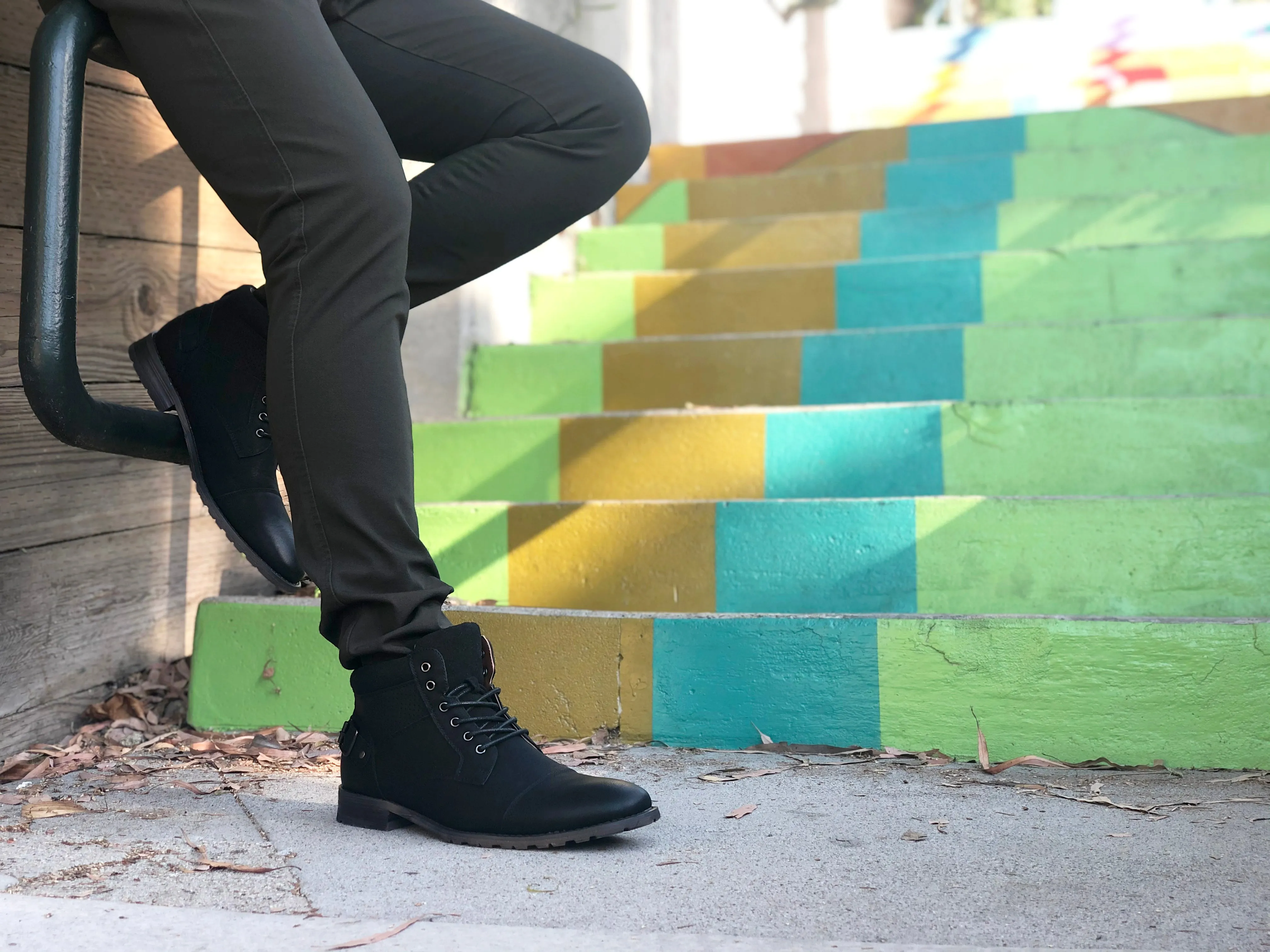 CHRISTOPHER Goth Platform Combat Boots