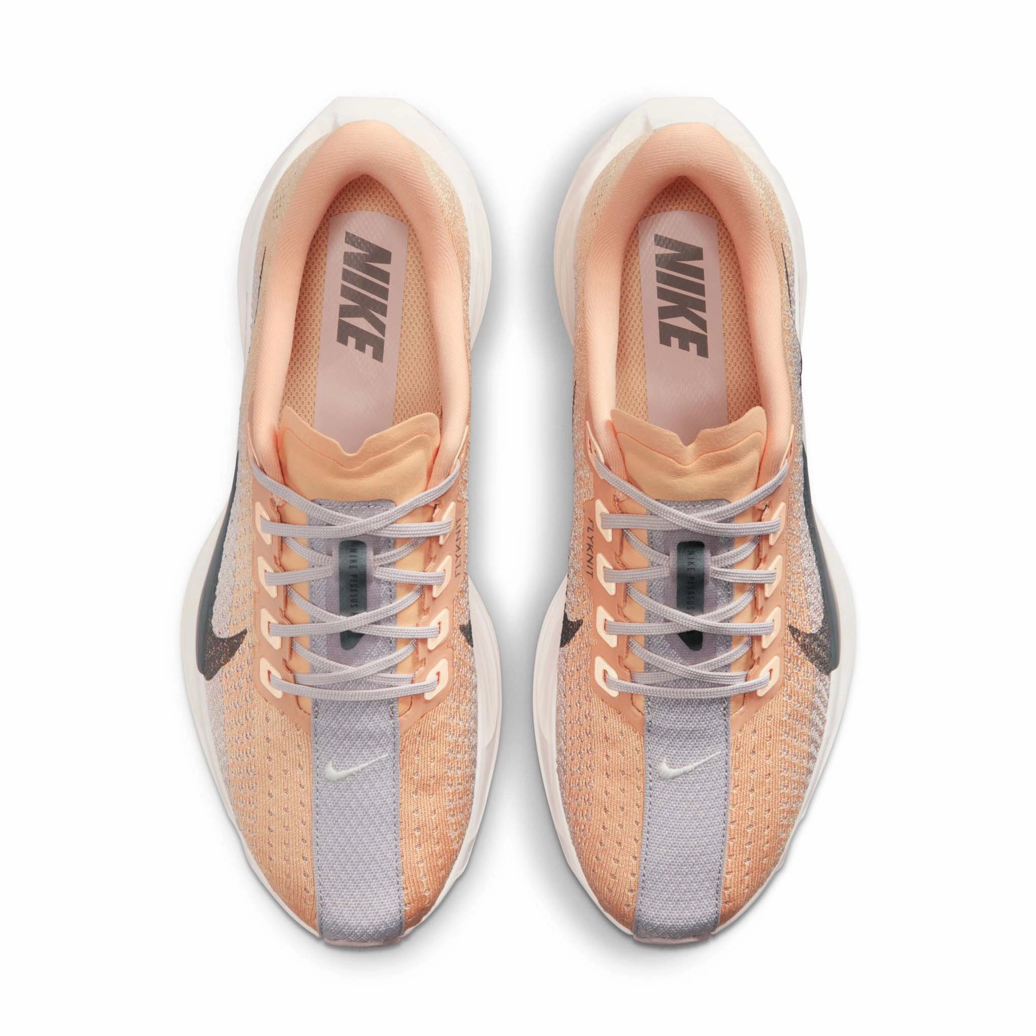 Nike Fitsole Shoes Nike | Women's Pegasus Plus Road Running Shoes - Orange Chalk/Cave Stone-Platinum Violet