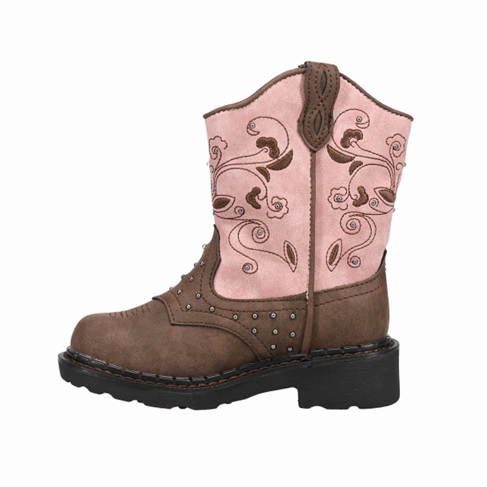 Saddle Light Round Toe Cowboy Boots (Little Kid-Big Kid) Paws Boots
