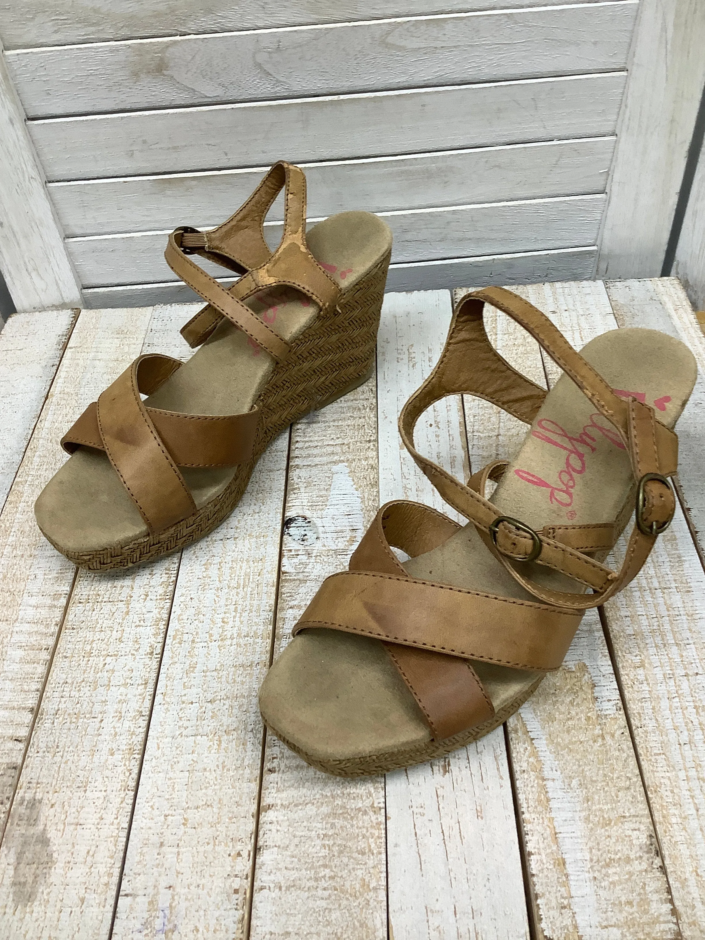 Sandals Heels Wedge By Jelly Pop  Size: 8.5 Heels High Sandals