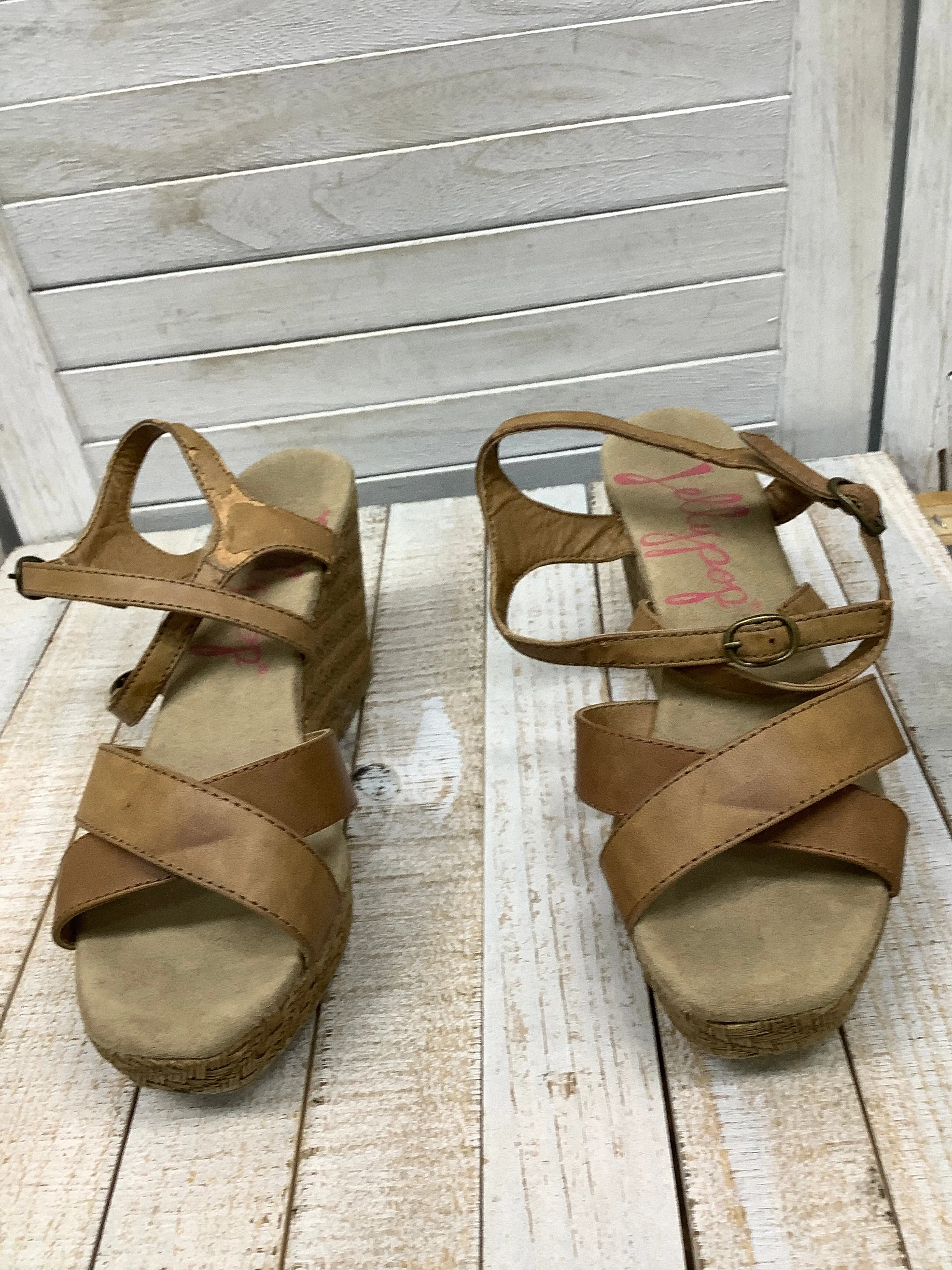 Sandals Heels Wedge By Jelly Pop  Size: 8.5 High Heels See Through
