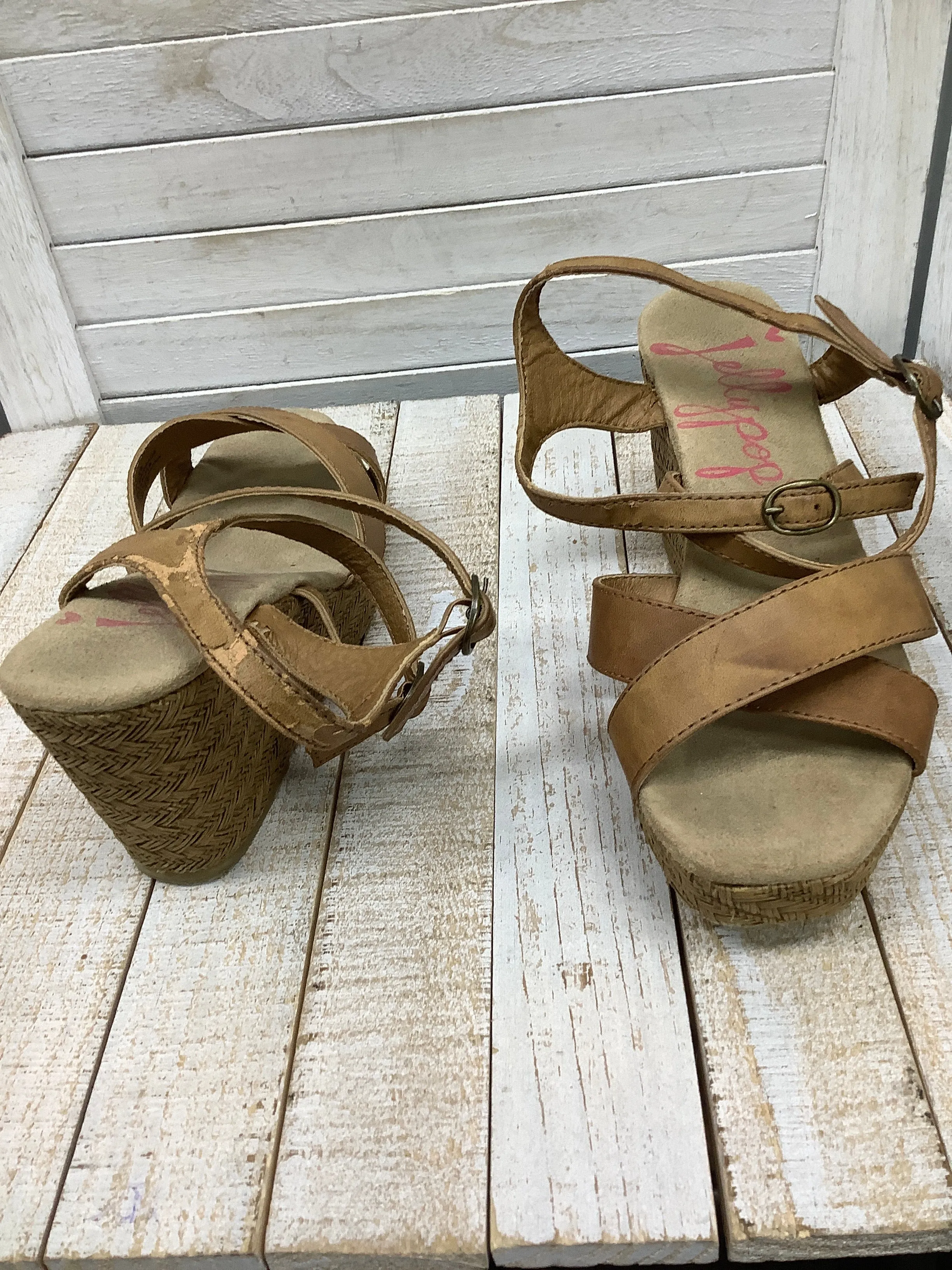 Sandals Heels Wedge By Jelly Pop  Size: 8.5 Tassel Heels