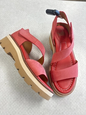 SANDALS HEELS PLATFORM by SOFFT In RED, Size: 6 30 Cm High Heels