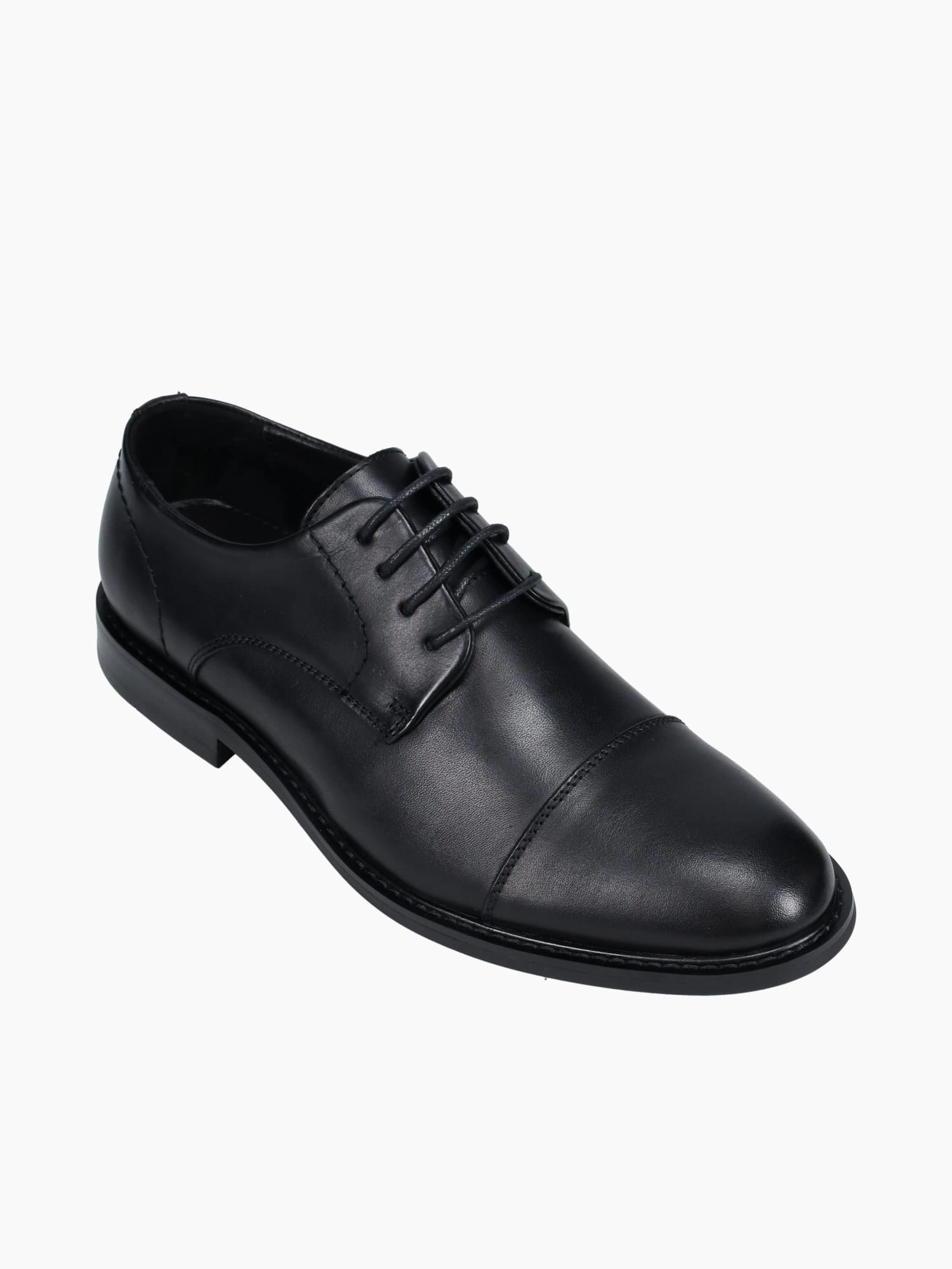 Oxfords And Skirts Sander Black Leather