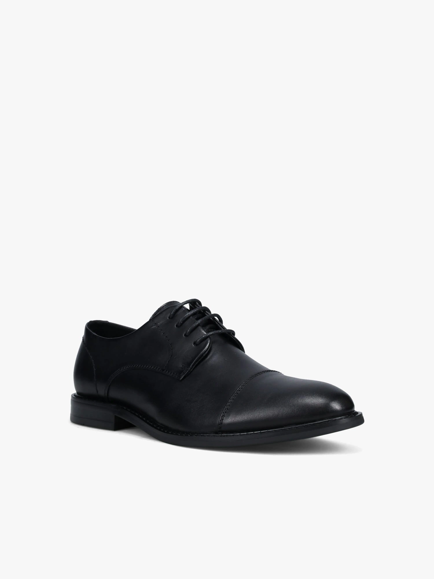 Sander Black Leather Stafford Wrinkle Free Oxford