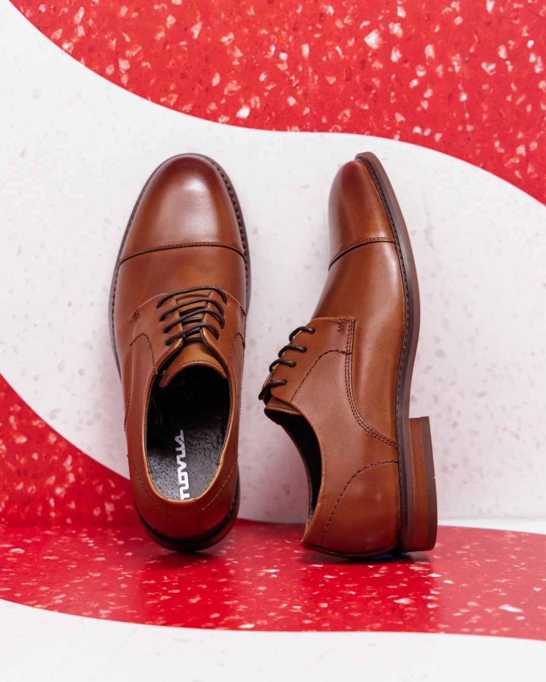 Harrison Leather Oxfords Sander Tan Leather