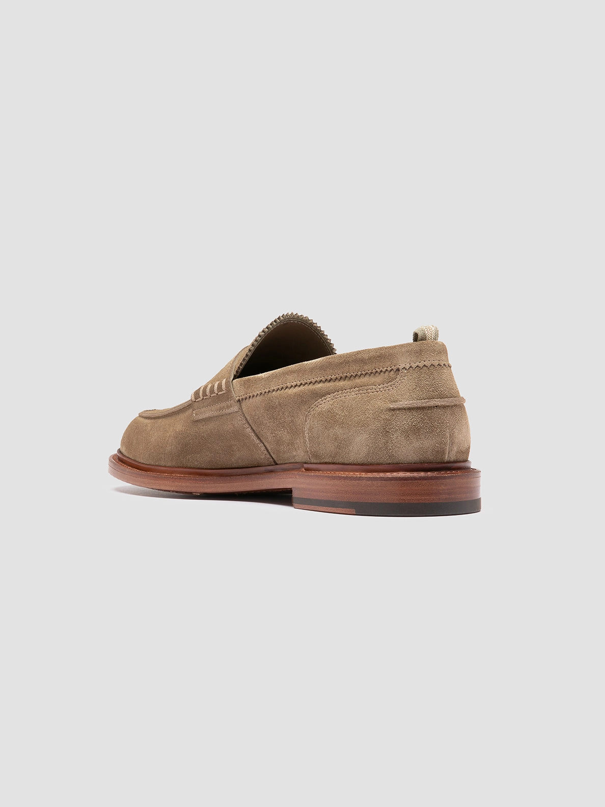 SAX 001 - Taupe Suede Penny Loafers Rubber Loafers