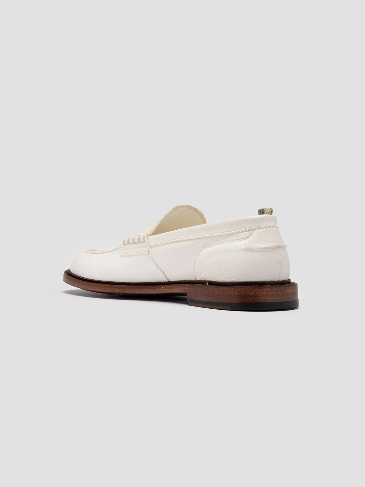 SAX 001 - White Leather Penny Loafers Shop Slingback Heeled Loafers