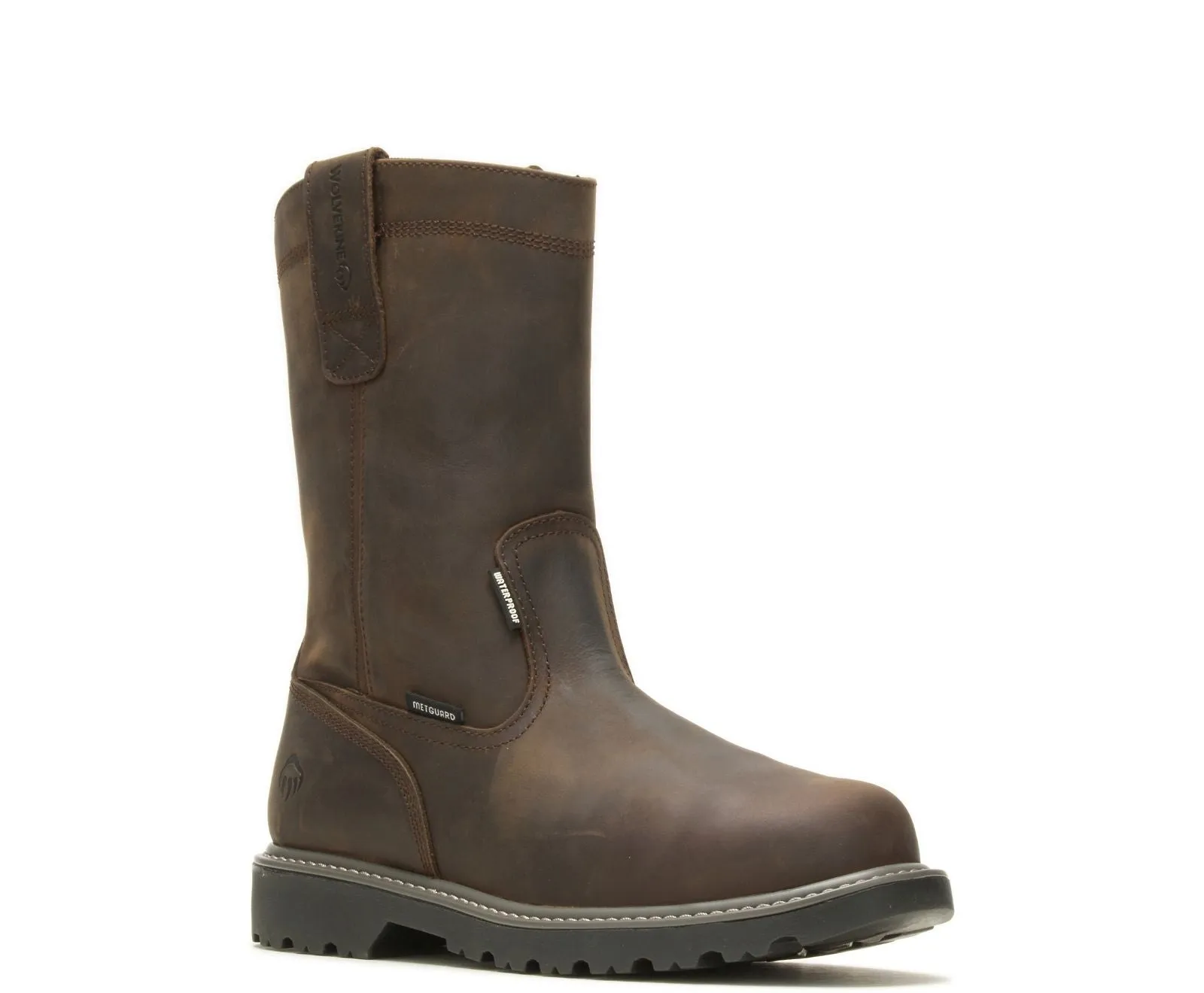 Composite Toe Wedge Sole Work Boots Men's Floorhand Met-Guard Steel-Toe Wellington Work Boot