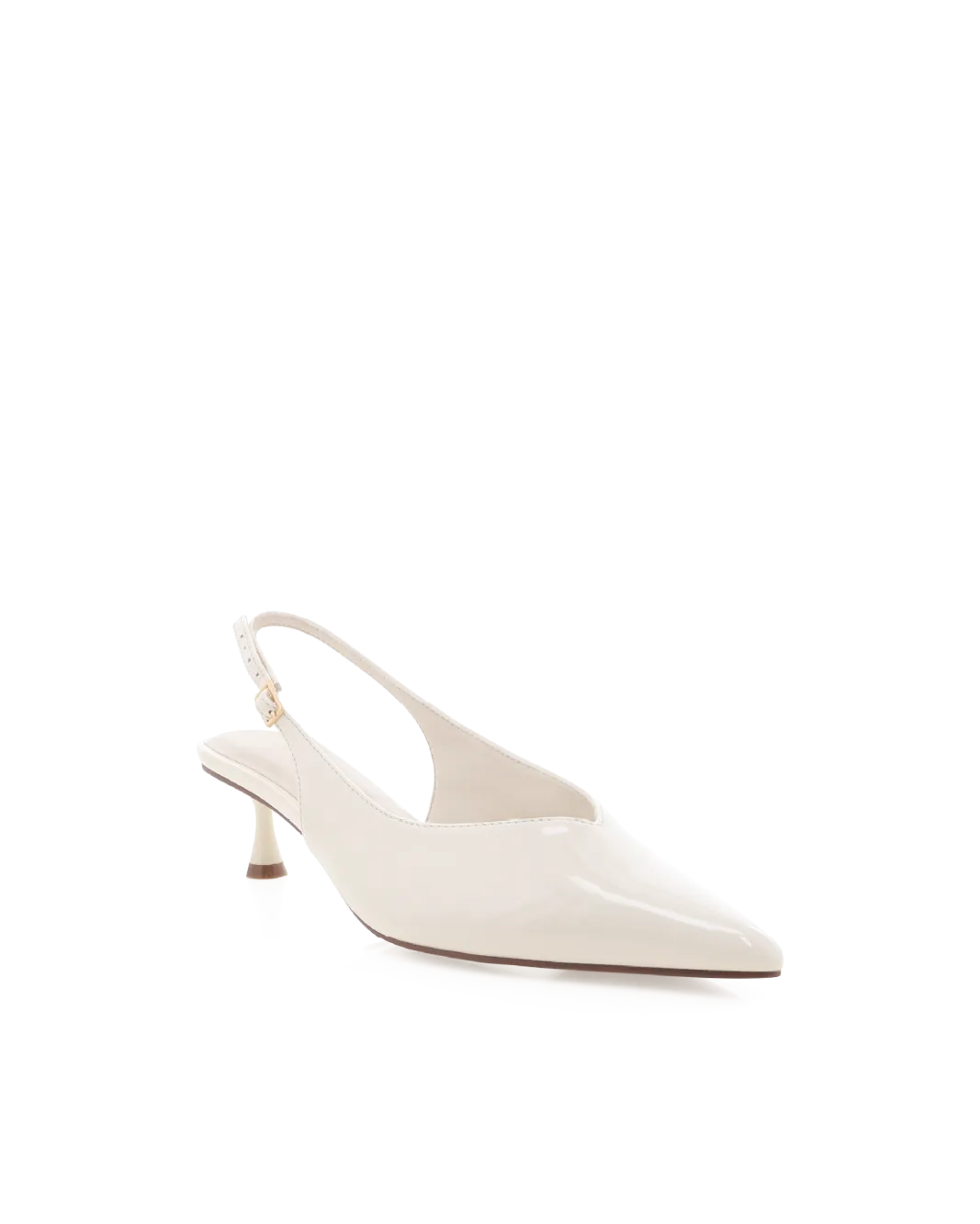 High Heeled Ankle Boots SELAH WIDE FIT - BONE PATENT