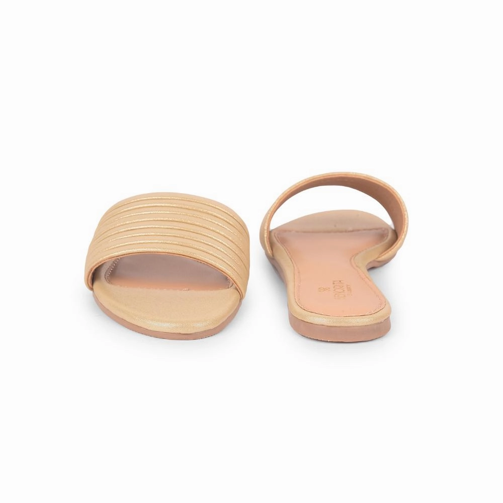 Closed Toe Buckle Slide Senorita Casual Golden Slides Women STY-51E By Liberty