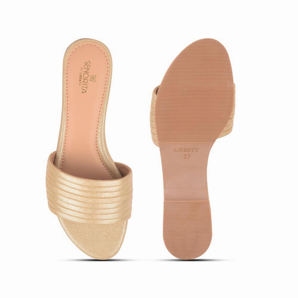 Eleanor Slides Senorita Casual Golden Slides Women STY-51E By Liberty