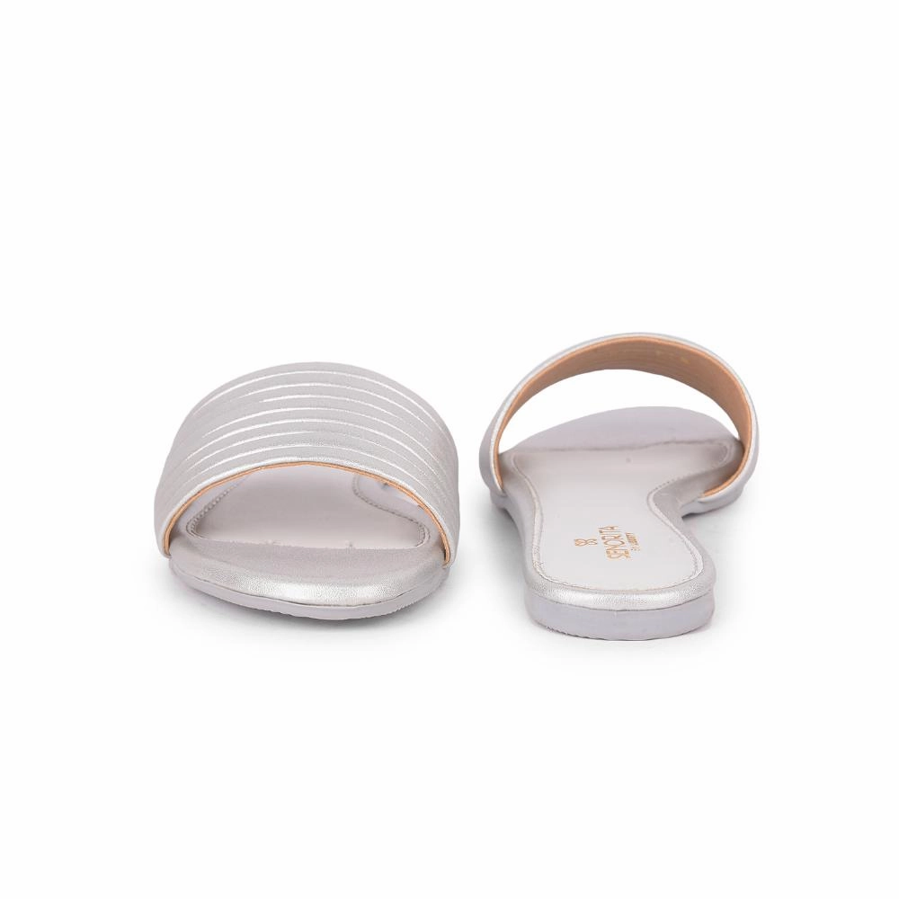 Senorita Casual Silver Slides Women STY-51E By Liberty Red Slippers