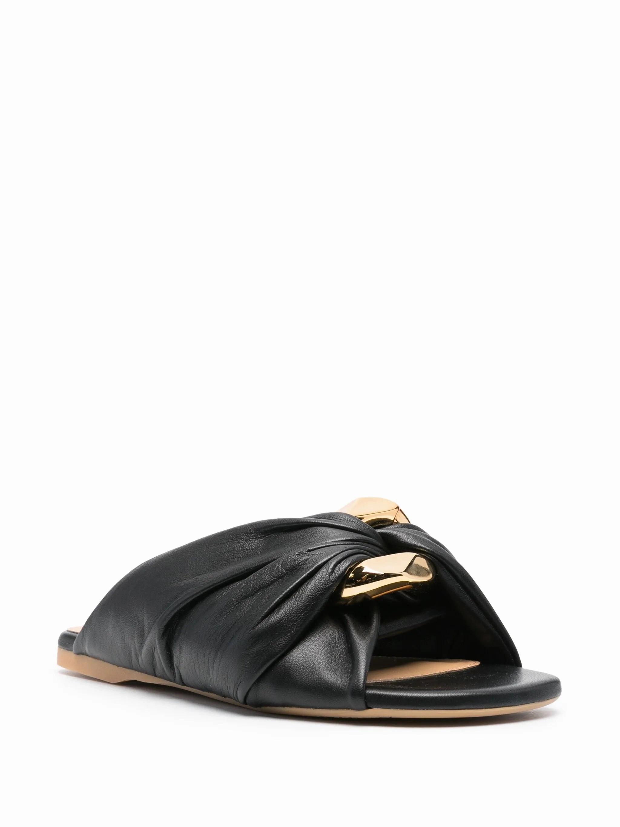 Western Slides Corner leather flats