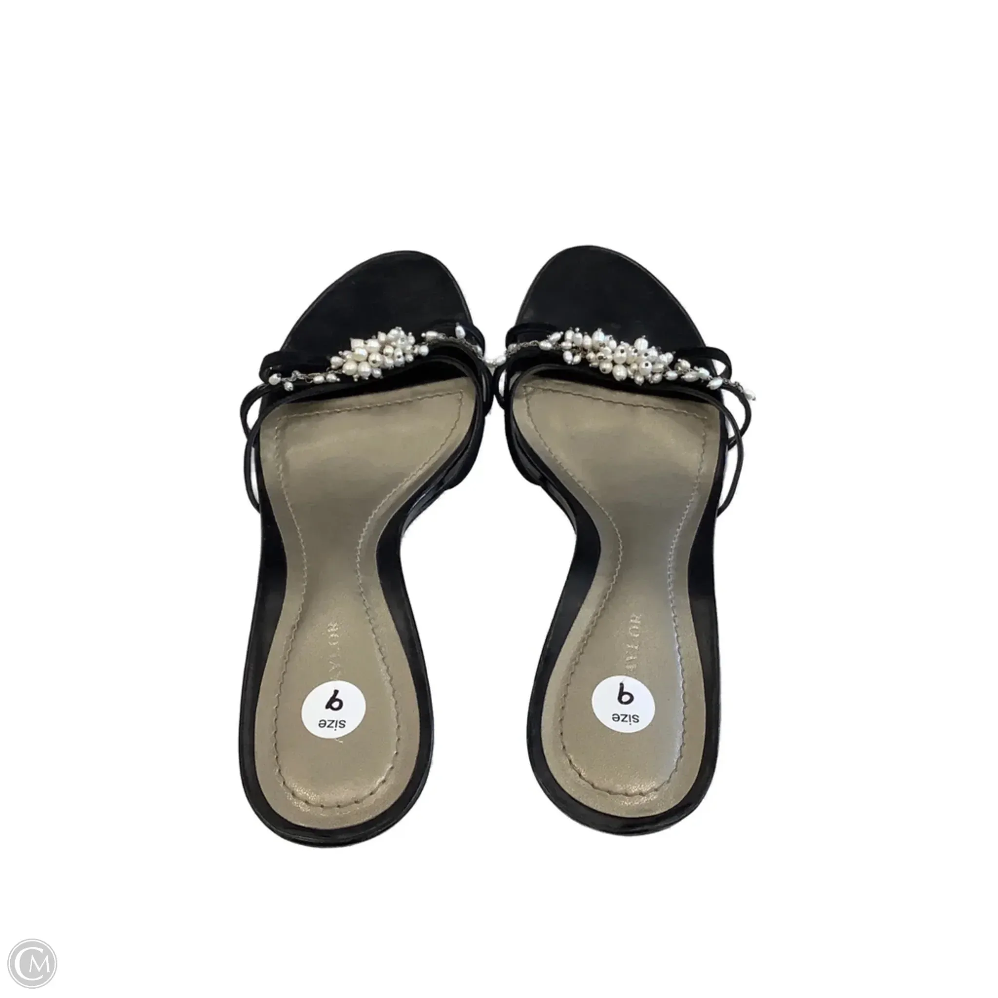 Shoes Heels Kitten By Ann Taylor In Black, Size: 9 Heels With Gold Chain